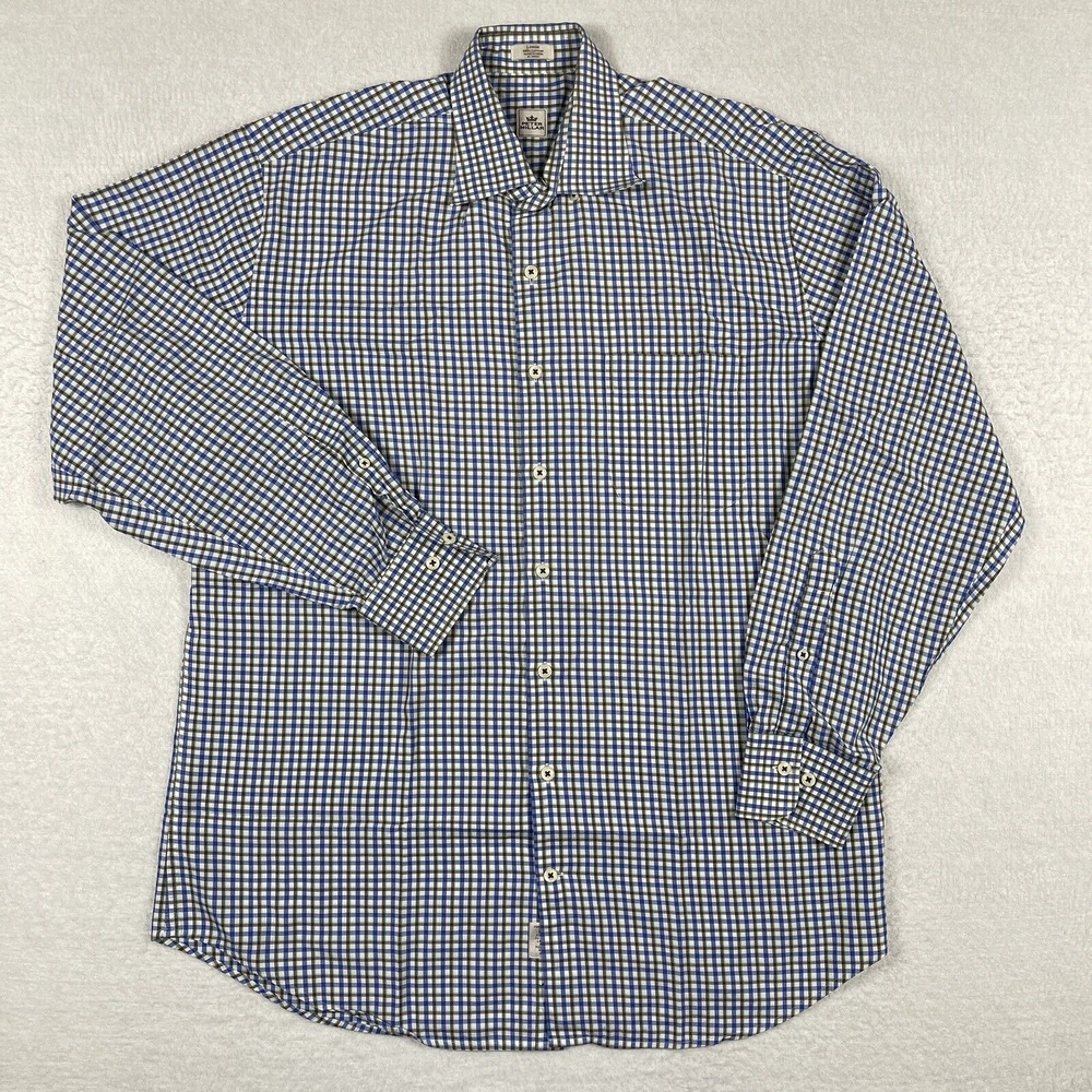 Peter Millar Shirt Mens Large Plaid Casual Office Preppy Workwear Travel‎ Golfer
